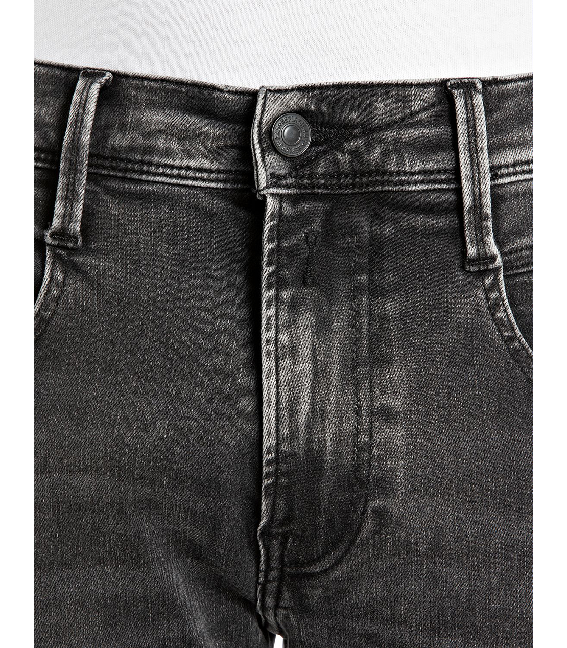 スリムフィットANBASS HYPERFLEXブラックストレッチデニム 詳細画像 ダークグレー 5